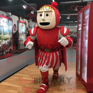 Red Medieval Knight mascot...