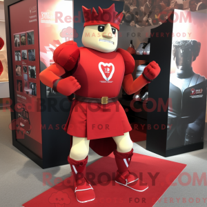 Red Medieval Knight mascot...