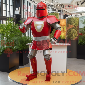 Red Medieval Knight mascot...