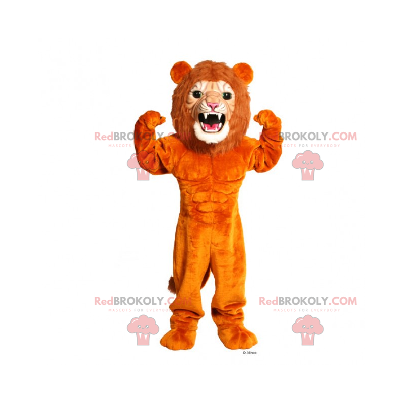 Grusom løve maskot - Redbrokoly.com