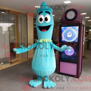 Turquoise Television mascot...