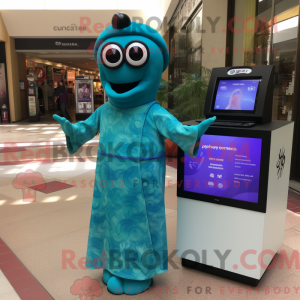 Turquoise Television mascot...