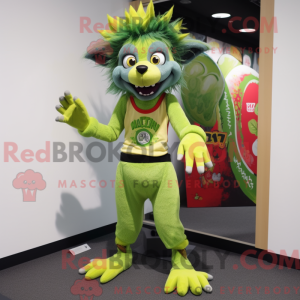 Lime Green Aye-Aye mascot...