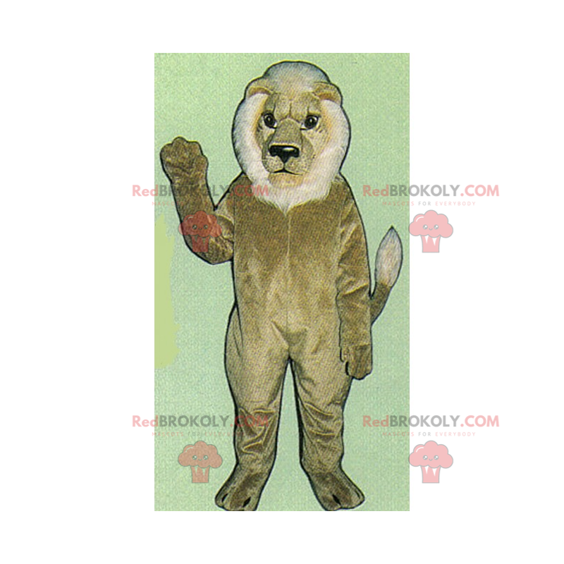 Mascotte de lion sage - Redbrokoly.com
