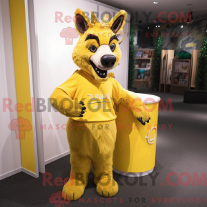 Citrongul hyæne maskot...