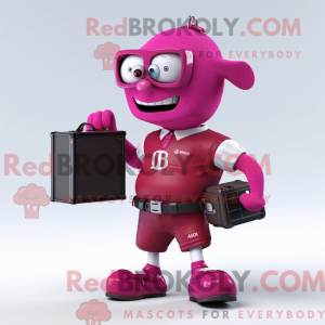 Magenta TV-maskotdraktfigur...