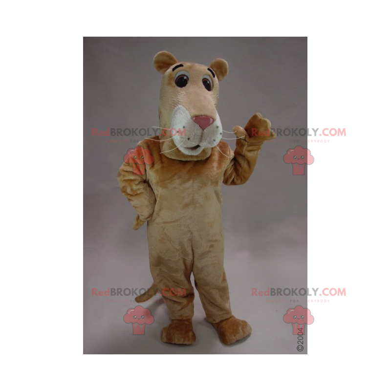 Mascote de leoa com nariz comprido - Redbrokoly.com Mascote de leoa com nariz comprido - Redbrokoly.com