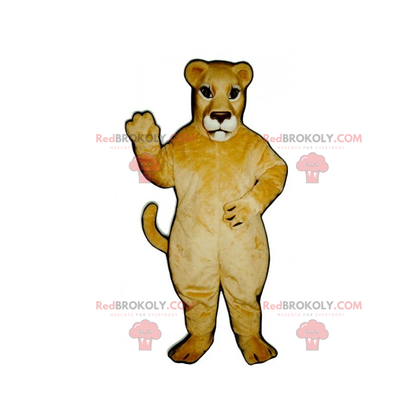 Lioness mascot with brown muzzle - Redbrokoly.com