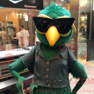 Groen Merel mascottekostuum...