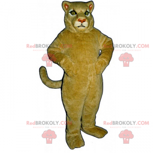 Beige lioness mascot - Redbrokoly.com