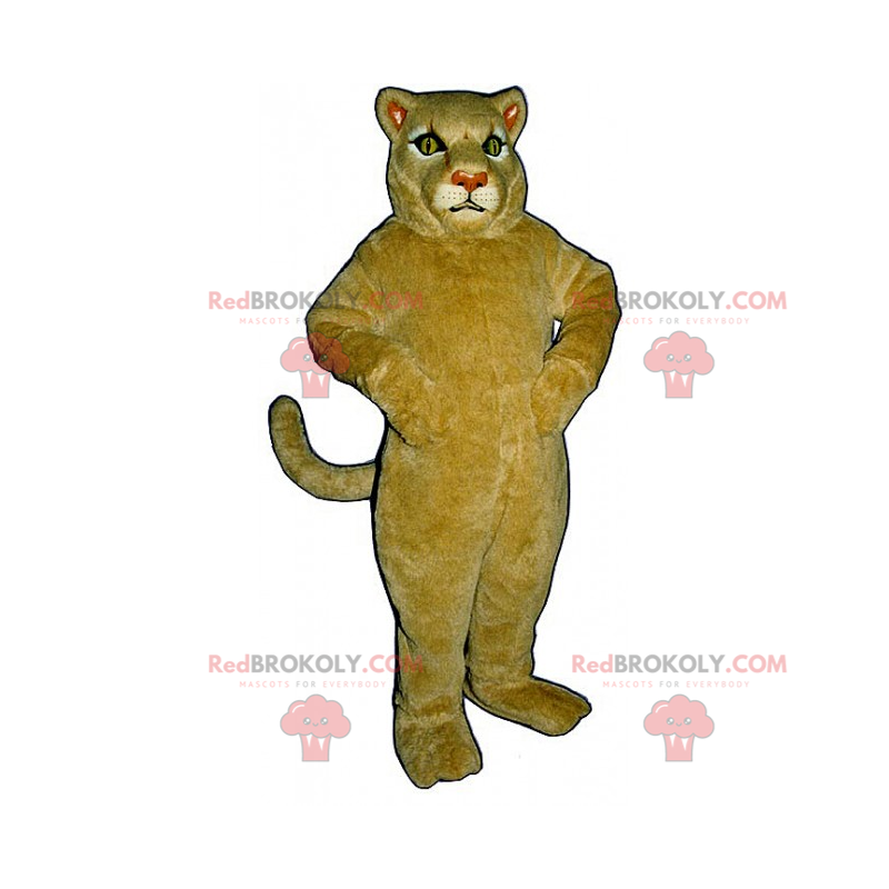 Beige lioness mascot - Redbrokoly.com