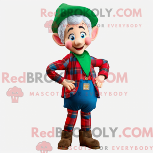 Elf-mascottekostuum gekleed...
