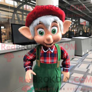 Elf maskot kostume karakter...