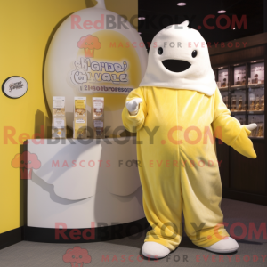 Gold Beluga Whale mascot...