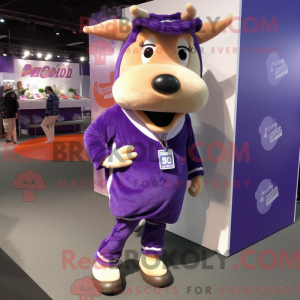 Maskotdraktfigurat Purple...