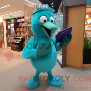 Teal Kiwi Maskottchen...