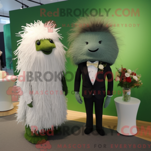 Grøn Porcupine maskot...