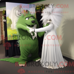Grøn Porcupine maskot...