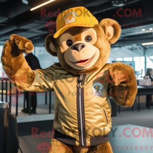 Guld Capuchin Monkey maskot...