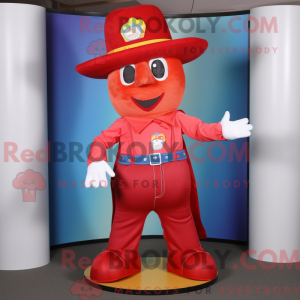 Red Rainbow mascot costume...