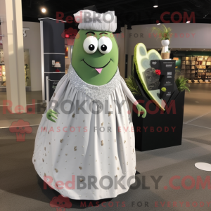 Grå agurkmaskotkostymefigur...