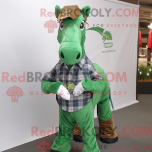 Grønn hest maskot drakt...