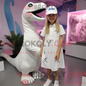White Iguanodon mascot...
