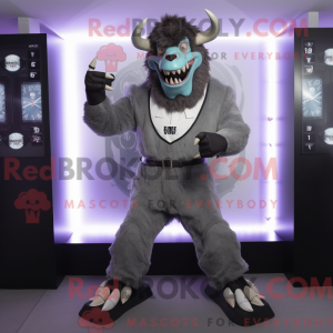 Gray Minotaur mascot...