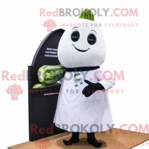 Hvid Zucchini maskot...