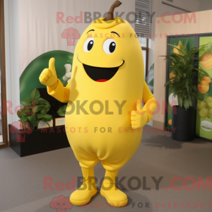 Gul Pepper maskot kostym...