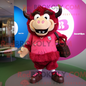 Máscara de búfalo magenta...