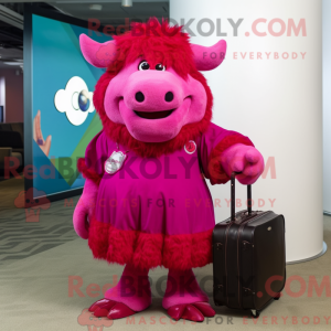 Magenta Buffalo maskot...