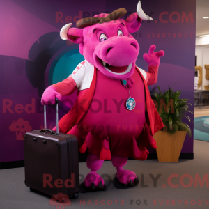 Máscara de búfalo magenta...