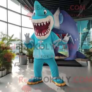 Turkis Megalodon maskot...