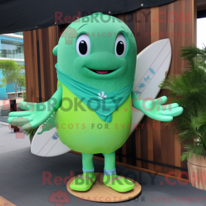 Green Whale maskot kostume...