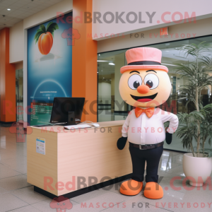 Peach Computer mascot...