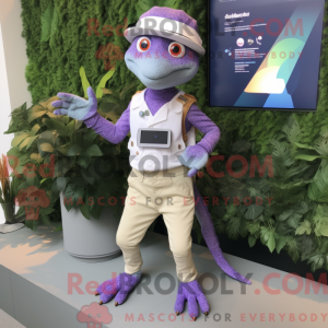 Lavendel Lizard maskot...