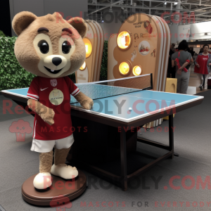 Tan Ping Pong Table maskot...
