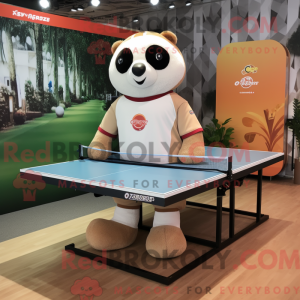 Tan Ping Pong Table maskot...