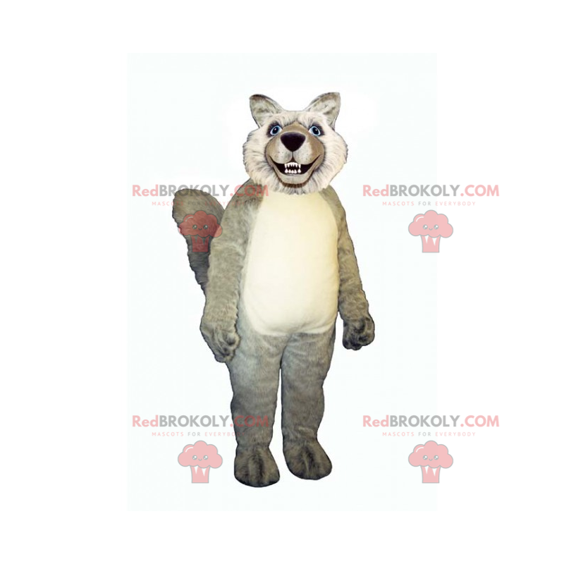 Mascotte de loup sauvage - Redbrokoly.com