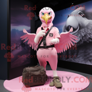 Pink Bald Eagle mascot...