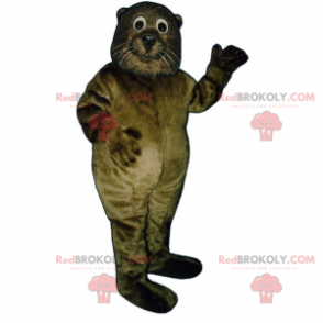 Mascota de nutria con bigotes blancos - Redbrokoly.com