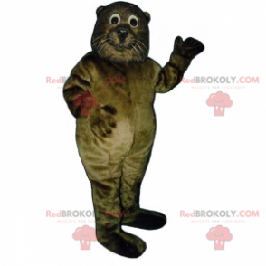 Otter mascot with white whiskers - Redbrokoly.com