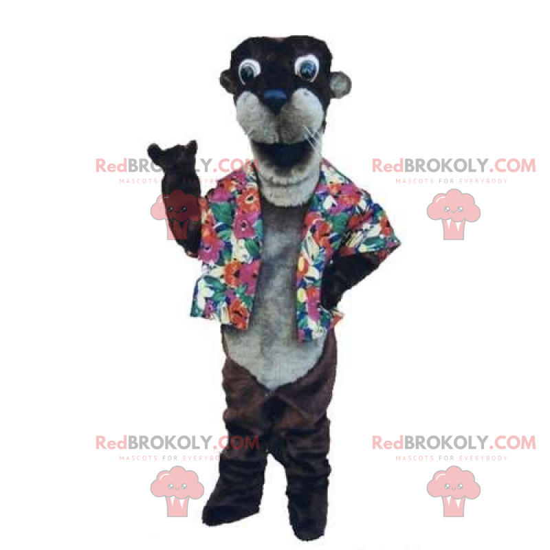 Otter mascotte met overhemd - Redbrokoly.com