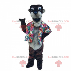 Otter mascot with shirt - Redbrokoly.com