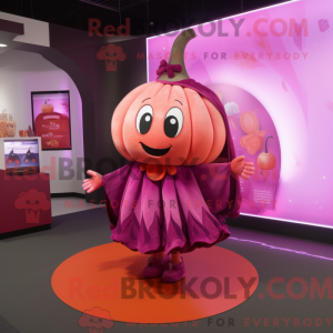Magenta Pumpkin mascot...