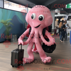 Rosa Octopus maskot...