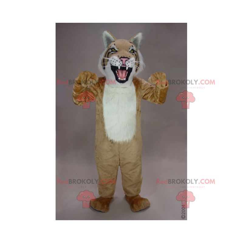 Hvitbukket gaupe maskot - Redbrokoly.com