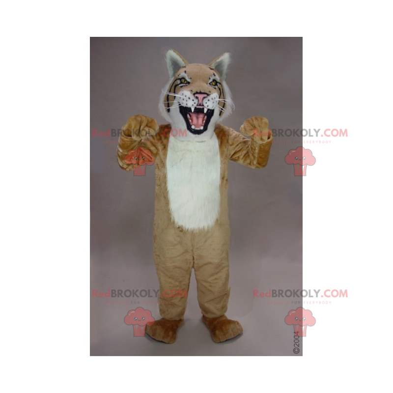 Mascotte de lynx au ventre blanc - Redbrokoly.com