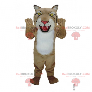 Mascotte di lince con testa grande - Redbrokoly.com